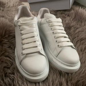 Alexander Mcqueen Chunky White Leather Sneakers